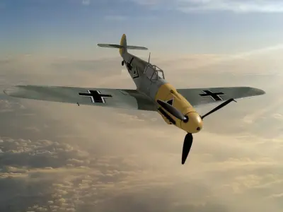 Messerschmitt Bf 109 3D model 10