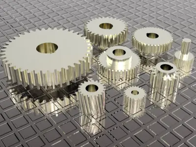 Gear colored gears Free 3D model