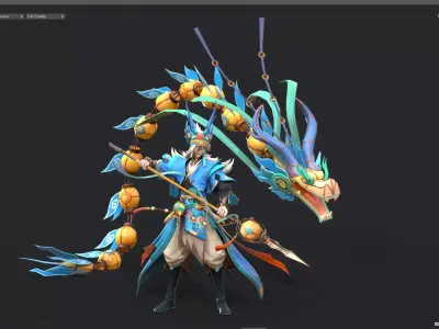 dragon dance 3D model