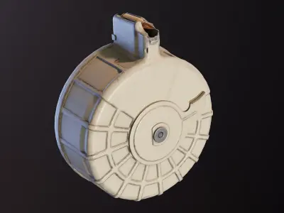 RPK 16 Drum Magazine Low-poly 3D model