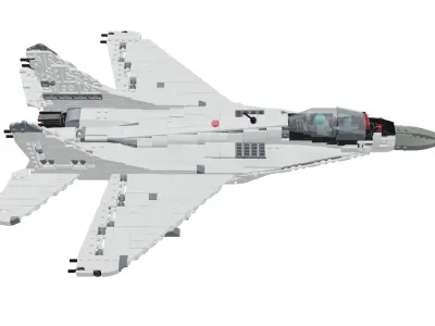 MocBricks3D - Lego MIG-29 Fulcrum Jet Fighter Aircraft 3D print model