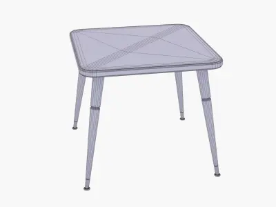 Wooden Table 3D model 10
