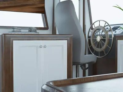 Boat 3d Model L1 Salon and Wheelhouse Design  3D model