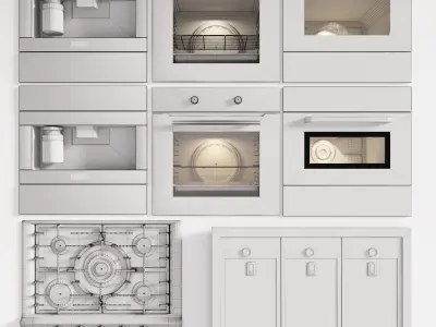 miele kitchen appliances Low-poly 3D model