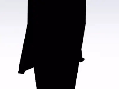 High-efficiency dust cyclone 3D model