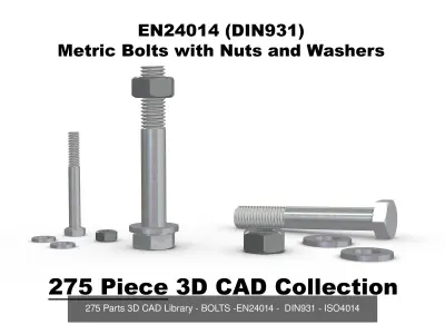 European Standard EN1092-1 Flanges CAD Files - 7 Flange Types 3D Model Pack