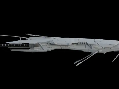 Sci Fi Alien SpaceShip 3D model
