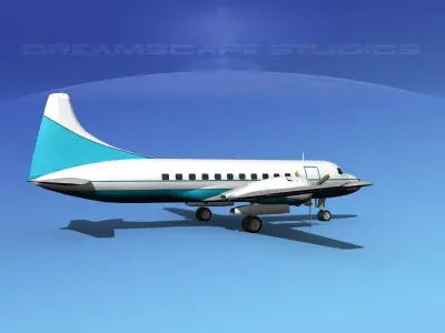 Convair CV-340 Corporate 2 3D model