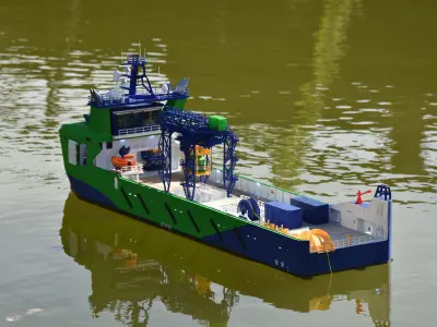 Diving support vessel 3D print model