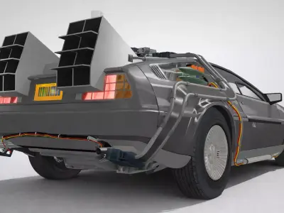DeLorean Time Machine 3D model