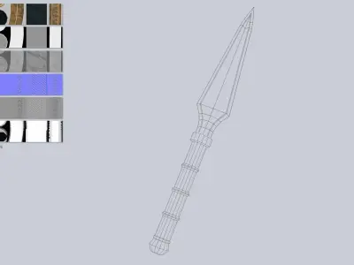 Anubis dagger Low-poly 3D model