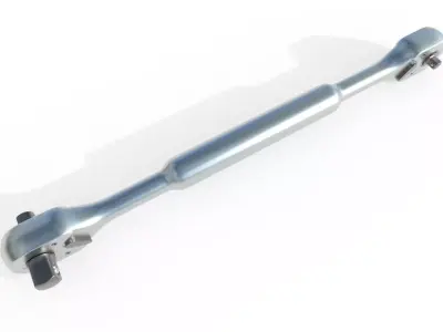 Ratcheting Wrench  01  Low-poly 3D model