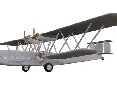 Handley Page HP42 Low-poly 3D model