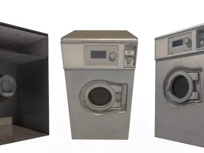 3D Front Load Washing Machine 3D model
