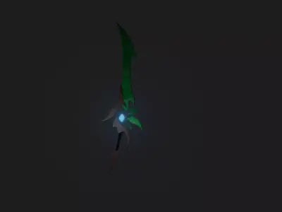 Fantasy Sword Game Ready Low Poly Weapon Low-poly 3D model