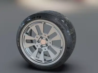 rims tire auto garage  3D model