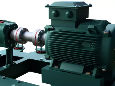 Centrifugal Pump  Assembly and Exploded View  3D model