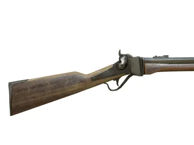 Carbine Sharps 1853 Low-poly 3D model