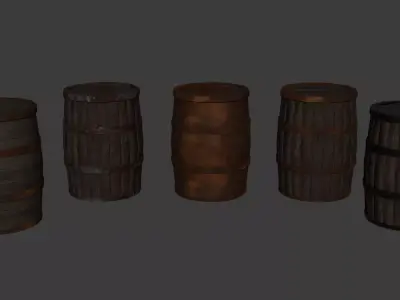 Barrel Low-poly 3D model purchase