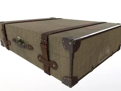 1930s Suitcase Low-poly 3D model