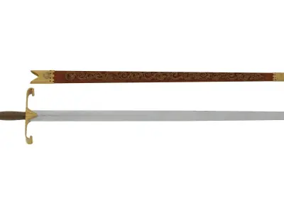 Curtana Sword Low-poly 3D model