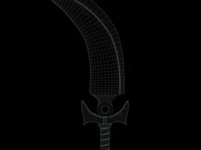 Arabic dagger Free low-poly 3D model