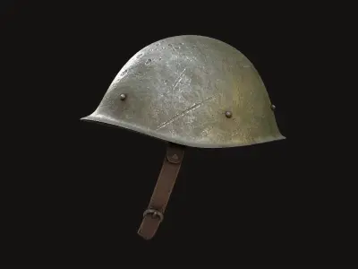 Combat Helmet Soviet WW2 PBR Free low-poly 3D model