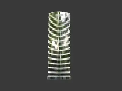 Skyscraper car in with bars 3D model
