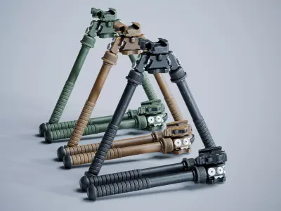 Bipods bipod Low-poly 3D model purchase