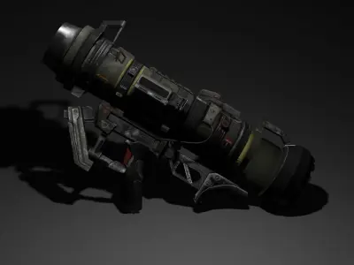 Sci-fi Rocket Launcher  Game Ready  - Archer Low-poly 3D model
