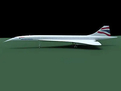 Concorde Aircraft with Textures 3D model