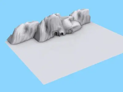 Taq-e Bostan 3d model Low-poly 3D model