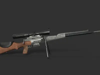 Weapon for mobile game Free low-poly 3D model