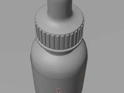 Dropper Bottle 3D Model Cosmetic Serum Packaging Mockup 3D model