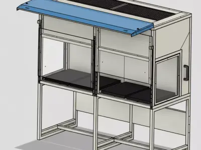 Biosafety Cabinet 6ft Horizontal Laminar Flow  3D model