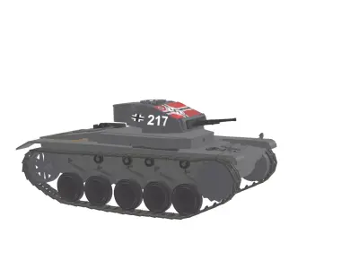 WW2 German Tank Pzkw II 3D model