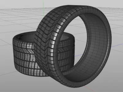 No Logo Tyres 3D model