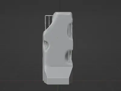 Damaged Concrete Barrier Free low-poly 3D model