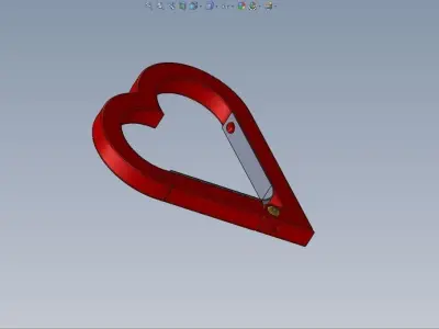 Marriage carabiner Free 3D model