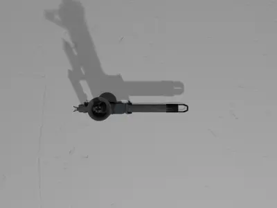 Low Poly M16 45 Cal Carbine Game Ready SMG Low-poly 3D model