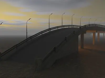 Highway bridge Free 3D model