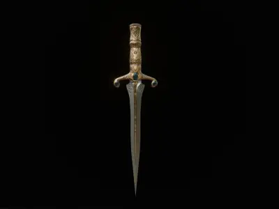 Stylized Dagger Low-poly 3D model purchase
