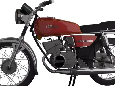 Yamaha RX100 Motorbike 3D model 3D model