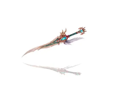 Angel Dagger Low-poly 3D model