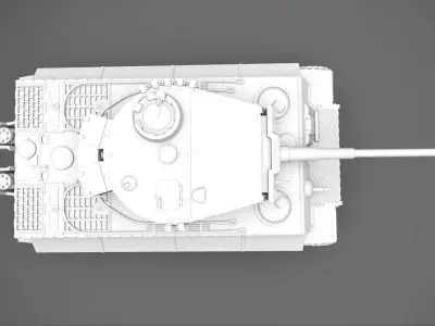Tiger Late Zimmerit Scale model 3D print model