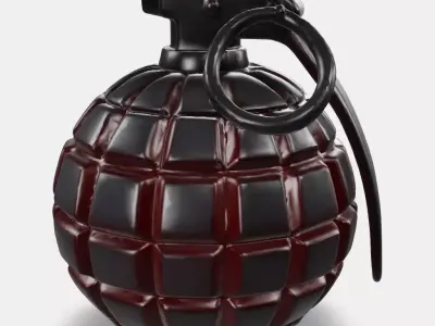 HighExplosiveSphereGrenade3D Low-poly 3D model