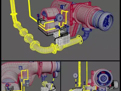 WM Monarch Burner - High Poly - Animation Ready 3D model