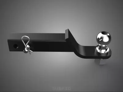 RECEIVER HITCH BALL DRAWBAR JOINT TOW TOWING MOUNT TRAILER PIN 3D model