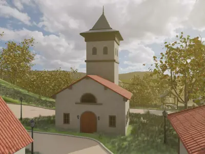 Mountain Village 3D model 6
