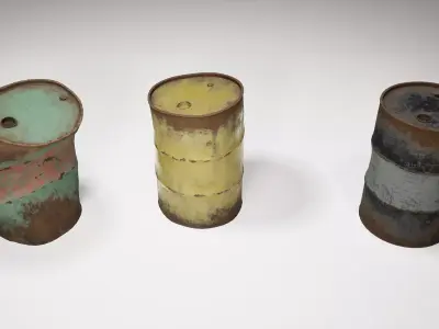 Industrial prop pack Low-poly 3D model